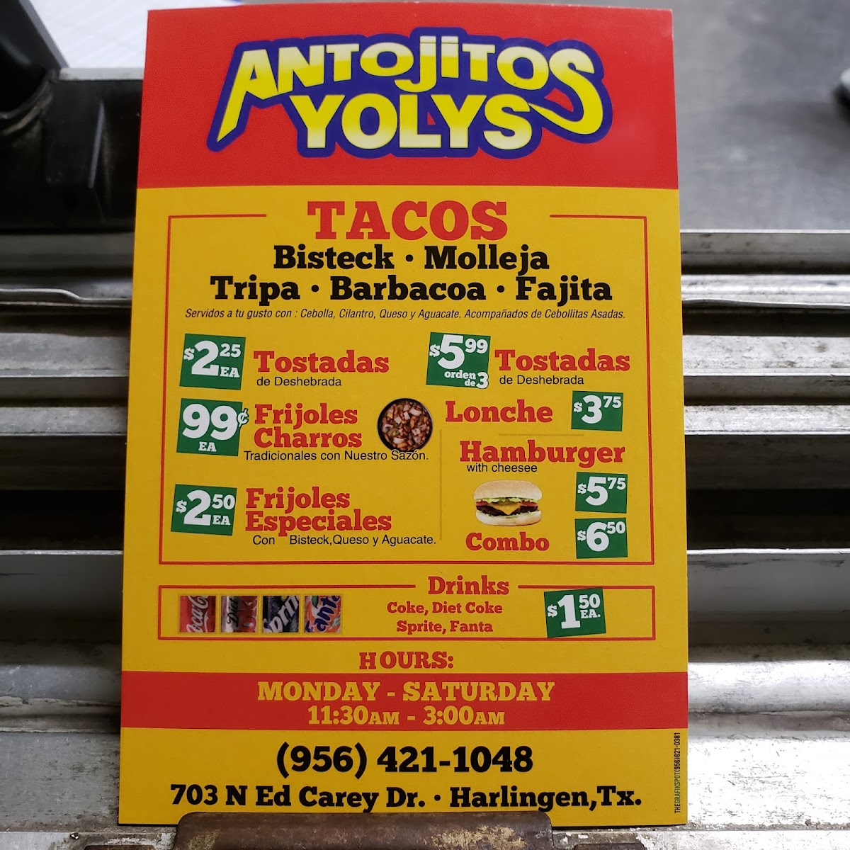 Antojitos Yolys Harlingen Menu - Image 6